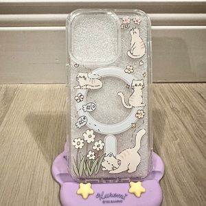 MagSafe Cats & Flowers Anti-fall Silicone iPhone Case
